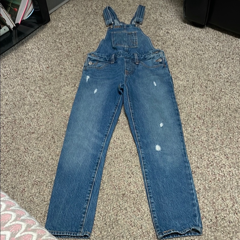 Levi’s distressed front pocket Blue Denim Overalls